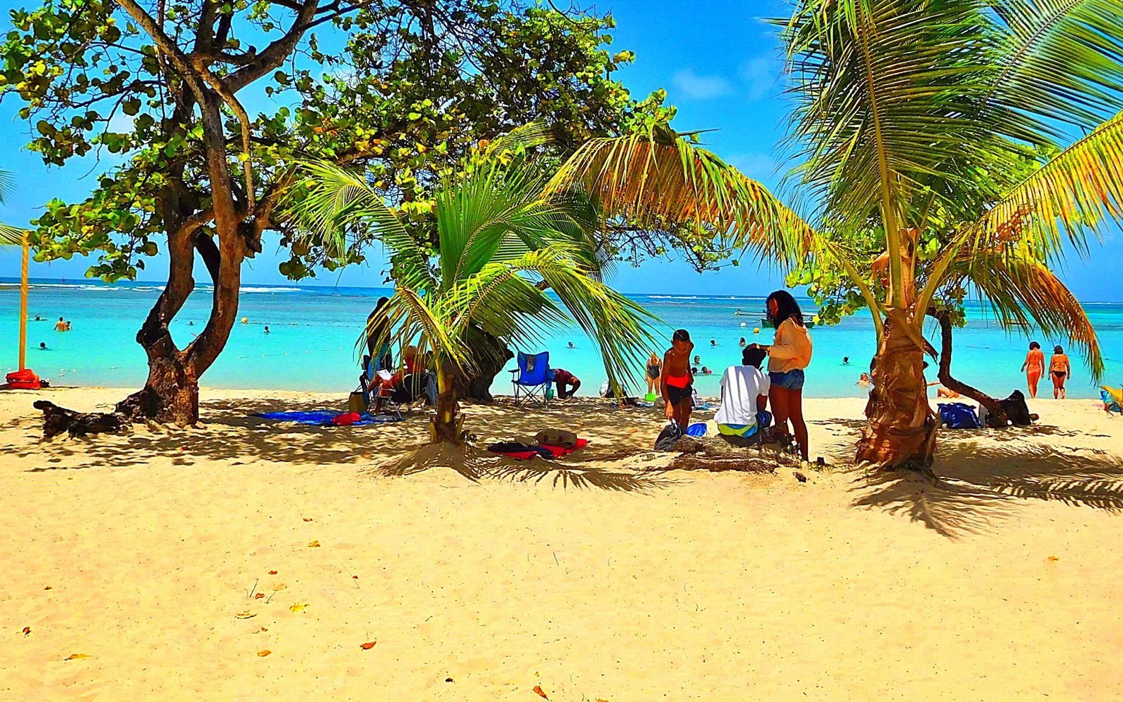 Plage de saint François en Guadeloupe.