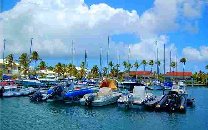 Le port Marina à Saint François, en Guadeloupe.